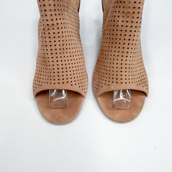 ADAM TUCKER Perforated‎ Slingback Tan Booties 9 M - Picture 3 of 9
